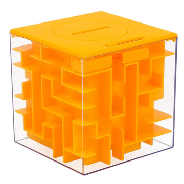 Thinkmax Money Maze Puzzle Box For Kids And Adults, Perfect Money Holder Maze Puzzle Gift Box (Orange)