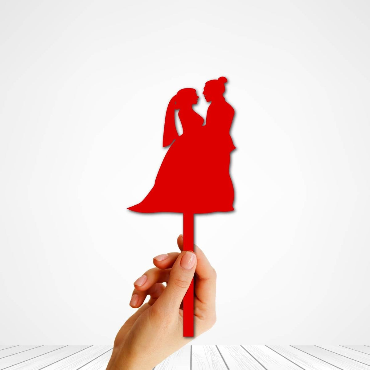 Engagement Cake Topper Red