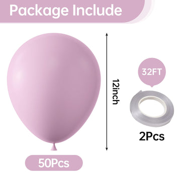 Kalor 12 Inch Pastel Pink Balloons, 50 Pcs Latex Helium Macaron Balloons For Kid'S Birthday Party, Baby Shower, Wedding, Graduate Party Decorations