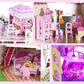 Rooftop Romance 3D Puzzle Dollhouse For Girls - Easy To Assemble 3-D Miniature Doll House Building Kit With Led Light For Kids -