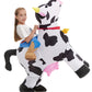 Inflatable Cow Costume Kids Boys Girls, Blow up Ride on Animal Cosplay Teen, Riding Halloween Rider Clothes Child