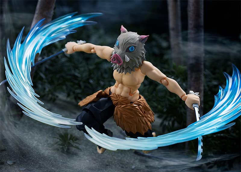 Max Factory Demon Slayer: Kimetsu No Yaiba Inosuke Hashibira Deluxe Figma Action Figure, Multicolor
