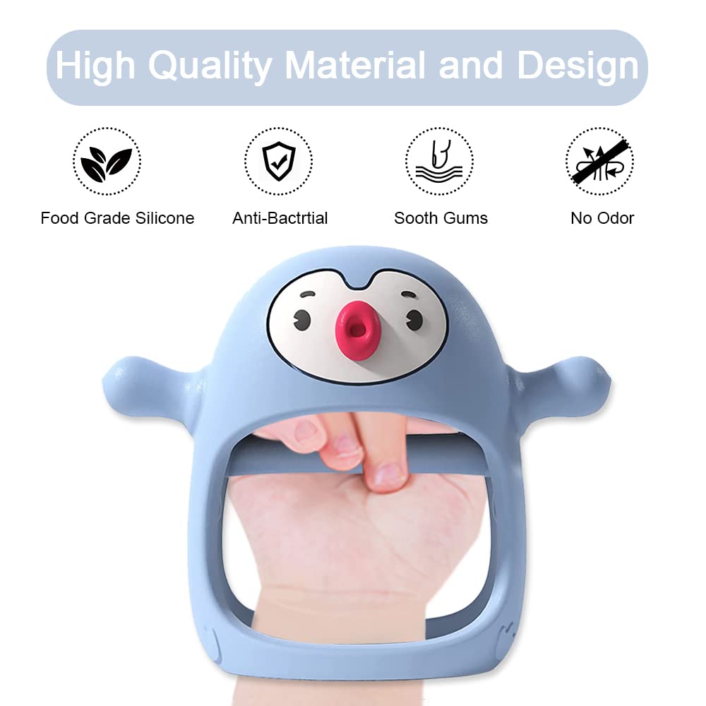 Smily Mia Breastfed Baby Pacifiers & Teething Toys, Silicone, 1 Count, Light Blue, Model M12030-1, for Infants 0-6 Months