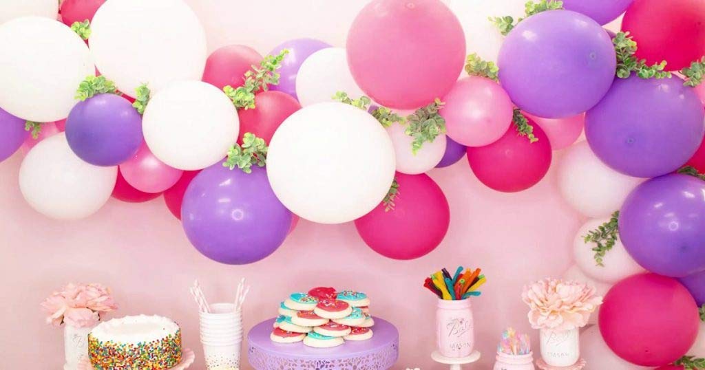 Hardatar Party Products Hd Metallic Finish Balloons For Birthday/Anniversary Party Decoration (White, Purple, Pink) Pack Of 200