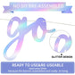 Beishida Iridescent Go Shawty It'S Your Birthday Banner - No Diy - Hip Hop Theme Glitter Happy Birthday Banner - Pre-Strung - Bl