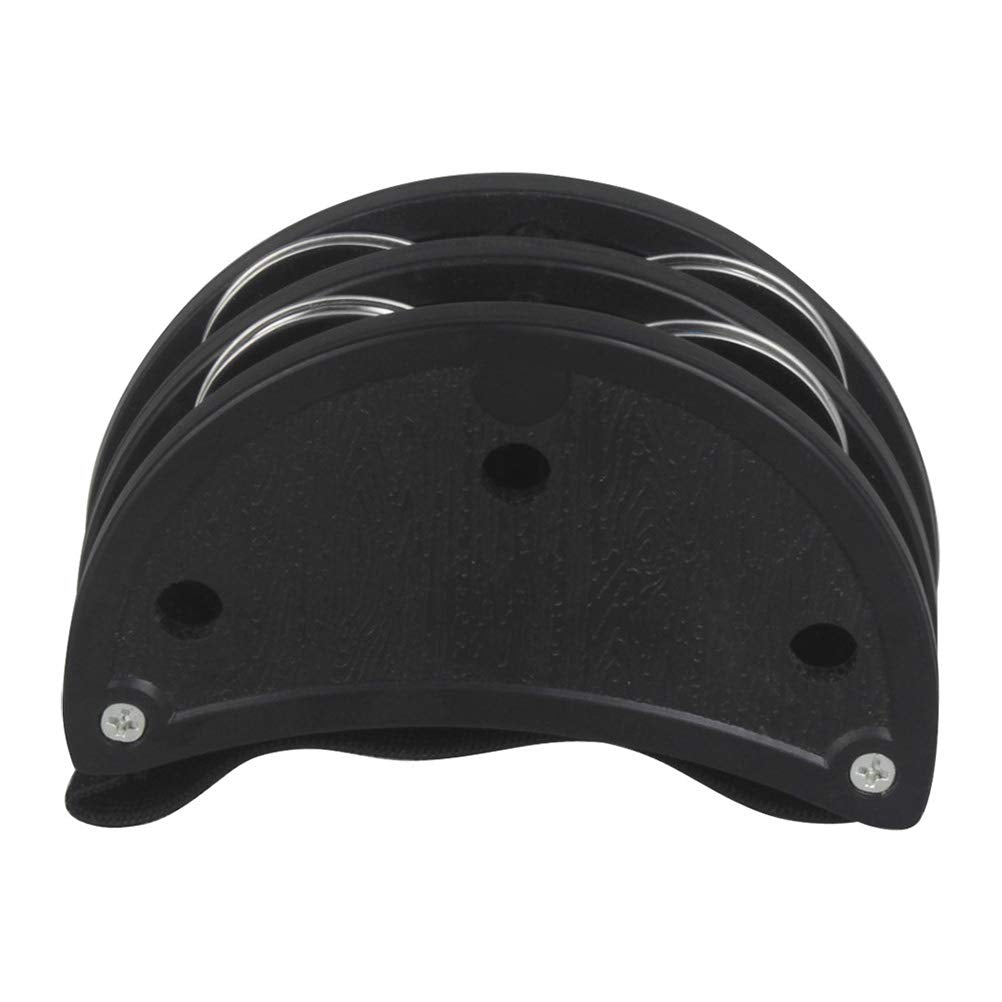 Foot Tambourine Foot Percussion Stainless Steel Jingles Foot Shaker (Black) Musical Acessories