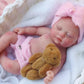 Mire & Mire 7'' Miniature Reborn Baby Dolls Silicone Full Body Baby Soft Skin Mini Realistic Newborn Baby Dolls Real Life Tiny B