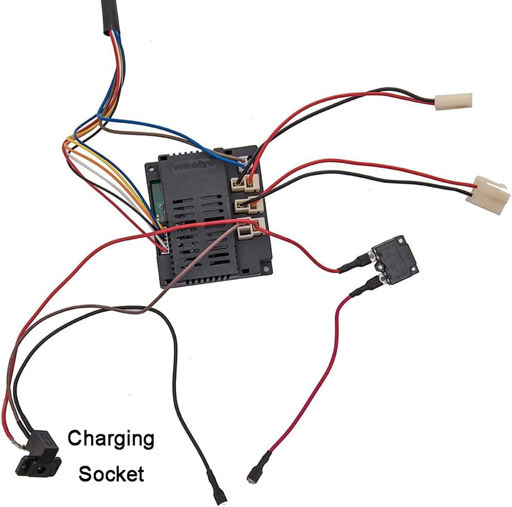 12 Volt Children Electric Car DIY Modified Wires and Switch Kit,with 2.4G Bluetooth Remote Control and Receiver,for Children Ele