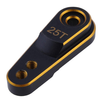 Hobbypark Aluminum Servo Horn 25T Steering Arm for Traxxas TRX4 TRX-4 1/10 Scale RC Crawler Car, Replace 8247X(Gold-Black)