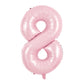 TONIFUL 40 Inch Pastel Pink Number 8 Balloon Balloon Big Pink Digital 8 Balloon for Girls Birthday Party Wedding Bridal Shower 