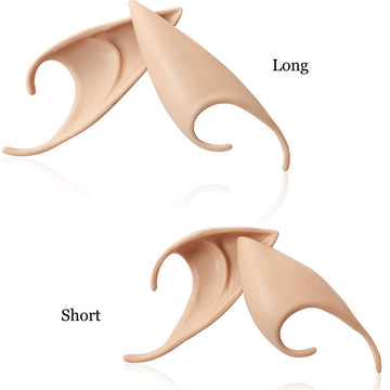 yuntop 2 Pair Cosplay Fairy Pixie Elf Ears Christmas Anime Party Latex Ears Nature Color