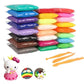 Advancedestore Diy Ultra Light Modelling Bouncing Clay With Tools For Kids 12 Different Color Clay (Pack Of 12Packets) With Mul