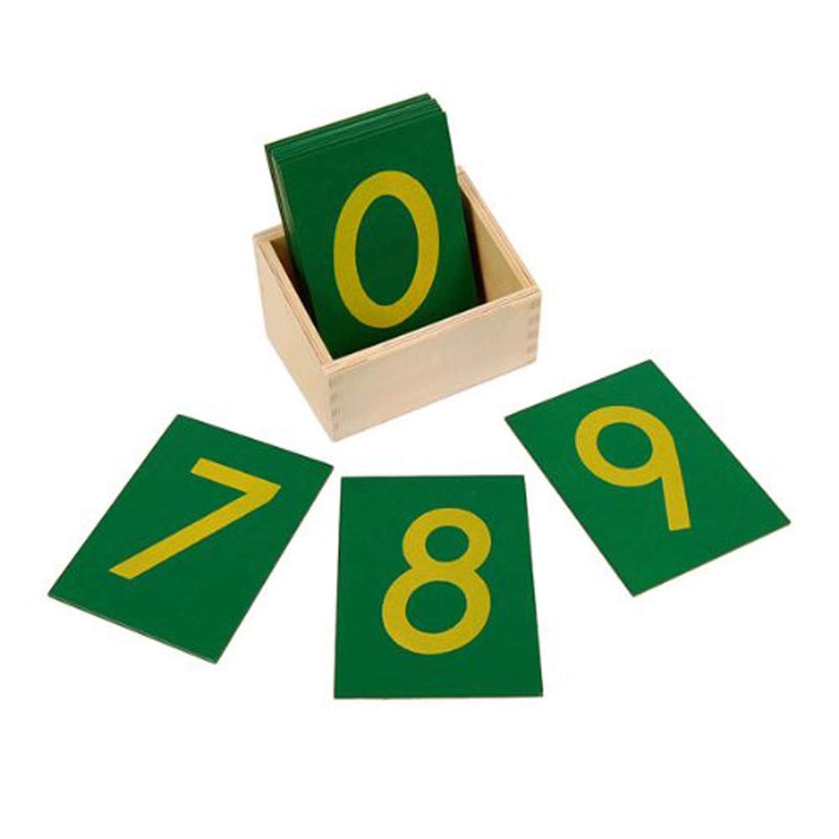 New Sky Enterprises Montessori Sandpaper Numbers Math Material Wooden Card With Container Box For Toddler Kids Early Development