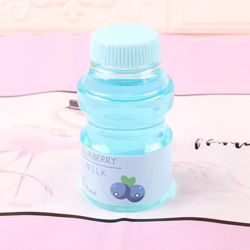 FLIPNEX Clear Strawberry Jelly Slime - Fluffy, Stretchy, Crunchy Bubble Slime Soft Putty Stress Relief Toy Party Favors Super Li