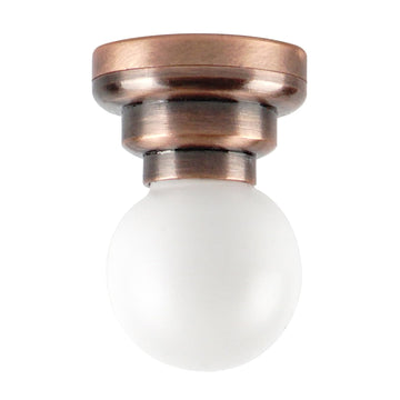 1:12 Scale Dollhouse Battery Powered Led Ceiling Light For Doll, Roombox And Diorama (Copper)