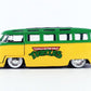 Jada 1:24 Diecast 1962 Vw Bus With Tmnt Leo, Green