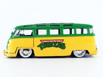 Jada 1:24 Diecast 1962 Vw Bus With Tmnt Leo, Green