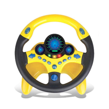Kids Electric Early Education Simulation Steering Wheel Toy Multifunctional High Simulation Car Driving Toy With Music And Light Pretend Driving Toy For Boys And Girls