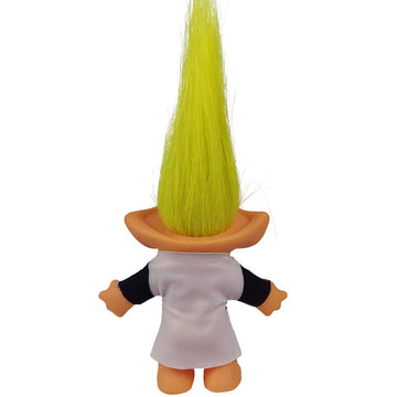 Lucky Troll Dolls,Vintage Troll Dolls Chromatic Adorable For Collections, School Project, Arts And Crafts, Party Favors - 7.5' Tall Yellow Hairs (Include The Length Of Hair)
