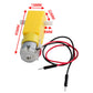DIYmall TT Motor with Leads DC 3-6V Gearbox Motor 1:48 200RPM Tire Wheel for Arduino Smart Car 2Pin Male Connector Wire (4, 4mot