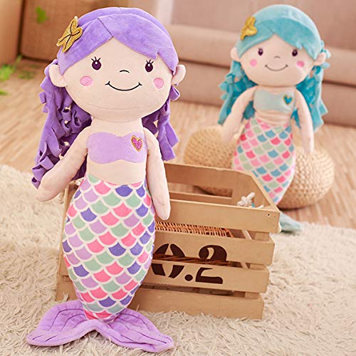 Athoinsu 12 Purple Mermaid Stuffed Animal Soft Cute Adorable Mermaid Princess Plush Toy Doll Birthday Childrens Day Decors fo