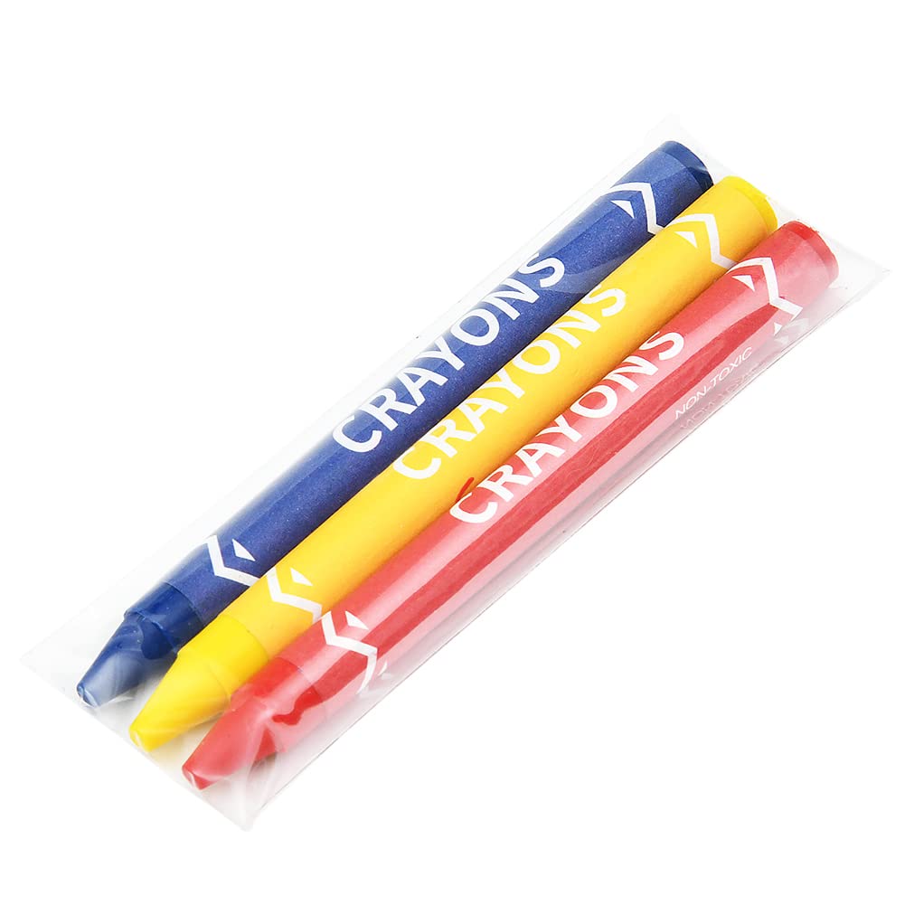 Madisi Crayons Bulk Pack - Regular Size, 900 Count, 3 Colors (Blue, Red) - Model PE-C03-300, Ideal for Art Projects and Schools