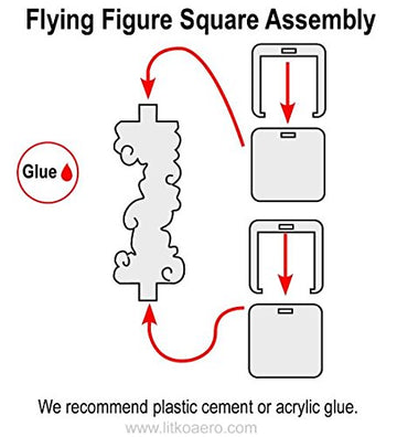 Litko Flying Figure Stands | Levitating Character | Adventure Games | Compatioble With Dnd | 2 Pack | 25Mm | (Square)