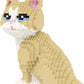 Larcele Cat Micro Building Blocks Animal Set, Diy Mini 3D Building Toy Bricks Kit,924 Pieces Kljm-05 (Golden Shorthair)
