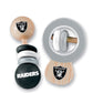 Babyfanatic Wood Rattle 2 Pack - Nfl Las Vegas Raiders - Officially Licensed Baby Toy Set