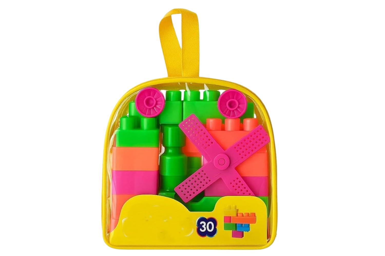 Rani Sales My BlocksBuilding Block Set For Kids, 30 Pieces, Multicolour, Creative Learning Toy For Motor Skills, Imagination An