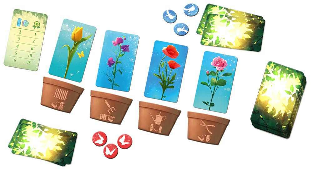 Blossoms Card Game - Competitive Floral Arrangement Strategy Game, Family-Friendly Fun for Kids & Adults, Ages 8+, 2 Players, 20