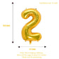 32 Inch Gold Number 2 Balloons Foil Ballon Digital Birthday Party Decoration Supplies (Gold Number 2 Balloon)