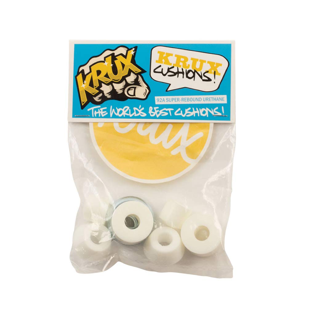 Krux Skateboard Bushings Worlds Best Cushions 92A White for 2 Trucks