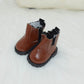 Niannyyhouse Leather Shoes Length 5.5Cm Suitable For 1/6 Bjd 8In 20Cm Plush Doll (Dark Brown)