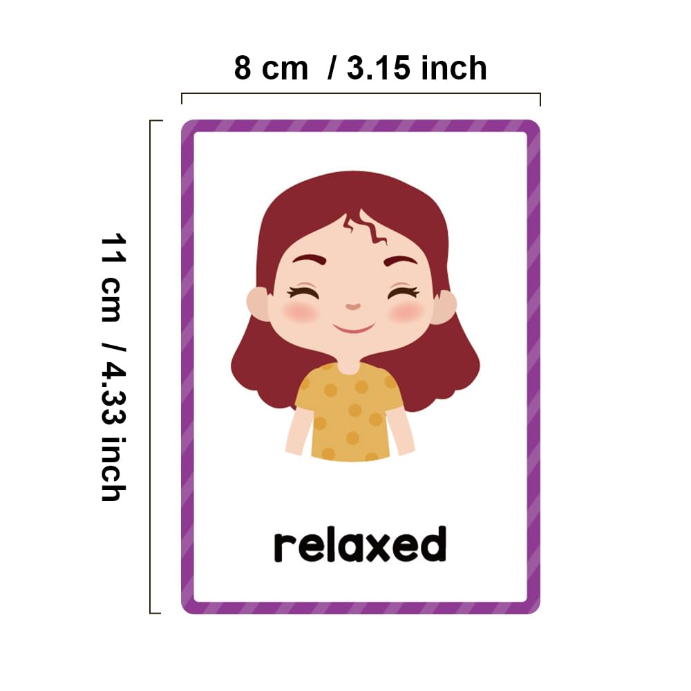 Lachilly Emotions Learning Flashcards, High Frequency Words, Beginning Reading, Kindergarten To 1St Grade, Esl Teaching Material