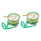 Excluzo 2 Sets Children Playing Snare Drum Baby Musical Toys Kids Wooden Toys Toddler Gift Snare Drum Kit With Drumsticks Kids D