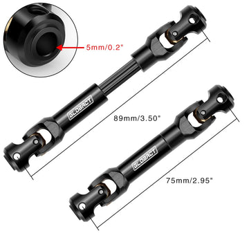EPINON Stainless Steel Driveshaft Heavy-Duty Drive Shaft for TRX4 Axial SCX10 90046 AXI03007 RC 1/10 Crawler Car Upgrade Accesso