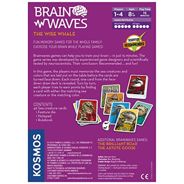 Brainwaves: The Wise Whale - A Kosmos Game from Thames & Kosmos | Fun, Scientist Approved, Family-Friendly Games to Sharpen Your
