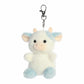 Aurora Adorable Palm Pals Skyla Blueberry Cow Clip-On - Fun Collectible Plush for Kids and mature-themed Collectors - Perfect for Decorating Rooms and Birthday Gifts - Blue 4 Inches