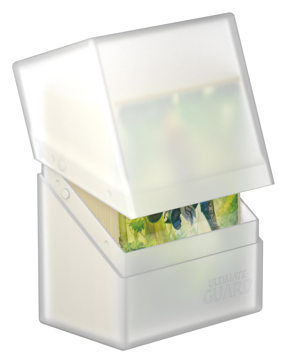Ultimate Guard Boulder 60+ Classic, Deck Case for 60 Double-Sleeved TCG Cards, Frosted, Secure & Durable Storage for Trading Car