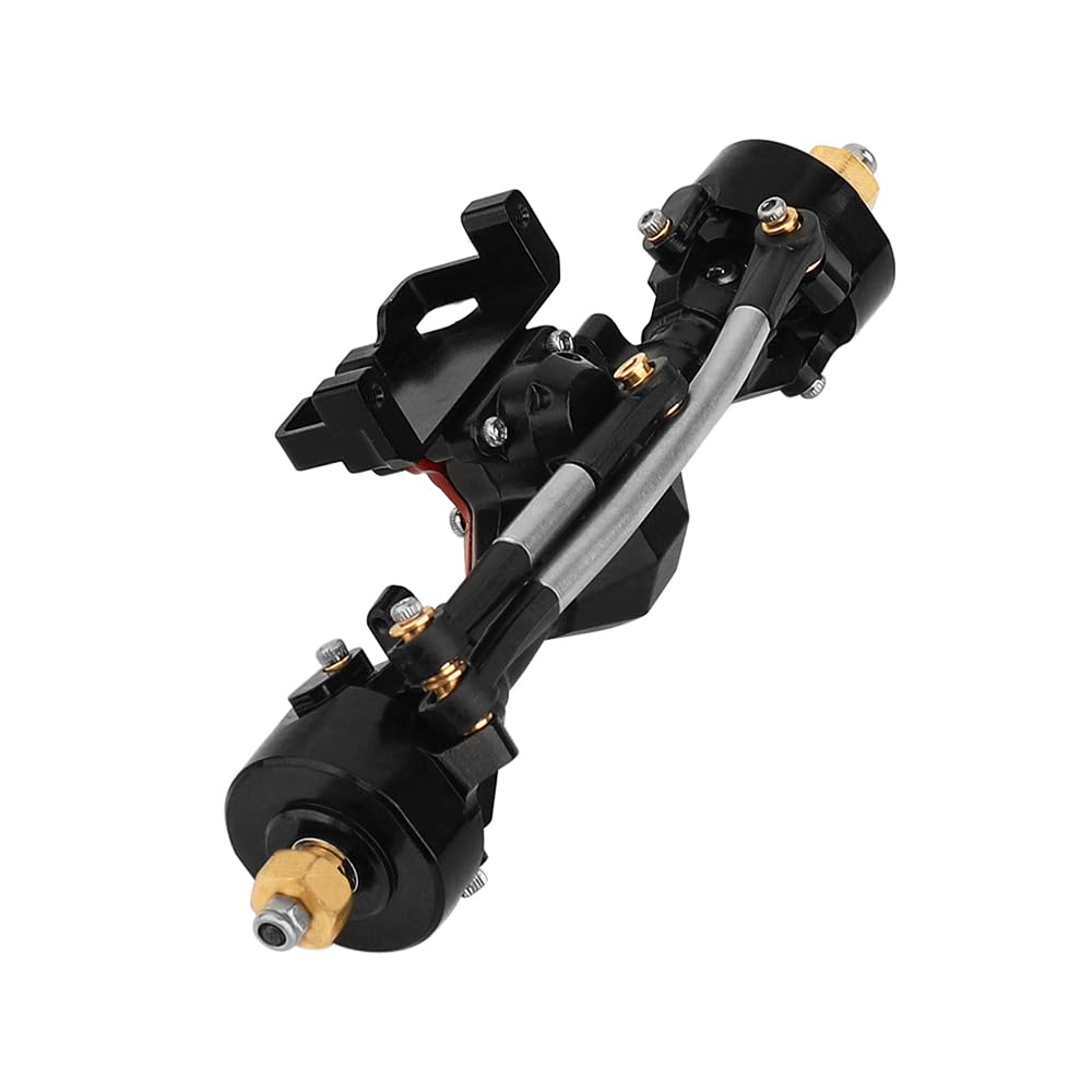 Pothyes Diamond Shape SCX24 Aluminum Axle Upgrades for Axial SCX24 Deadbolt C10 JLU Gladiator Bronco 1/24 RC Crawler (Black)
