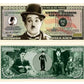 American Art Classics Charlie Chaplin Million Dollar Bill In Collector Grade Currency Holder