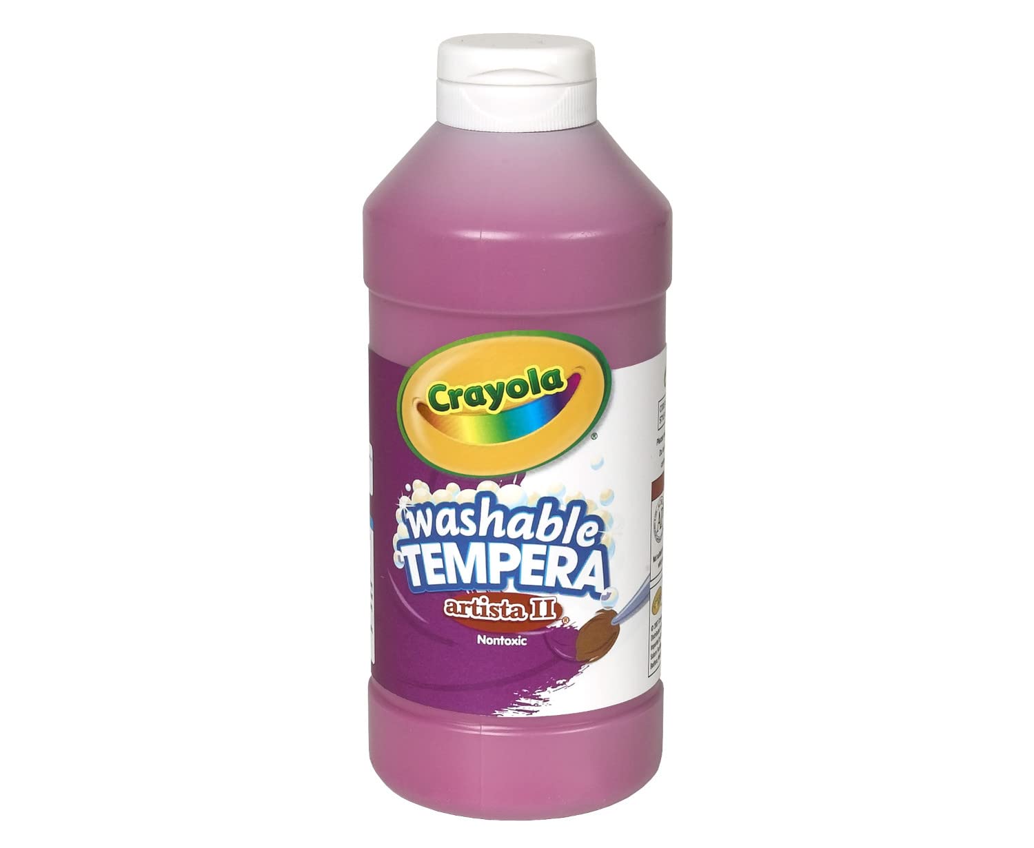 Crayola Washable Tempera Paint for Kids, Pink Paint, Classroom Supplies, Non Toxic, 16 Oz Squeeze Bottle