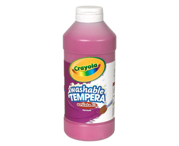 Crayola Washable Tempera Paint for Kids, Pink Paint, Classroom Supplies, Non Toxic, 16 Oz Squeeze Bottle
