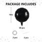 TONIFUL 30Pcs 18 Inch Large Black Round Shape Foil Balloons Big Black Circle Helium Mylar Ballons for Birthday Wedding Baby Show
