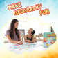 Geotoys Geopuzzle, World Shaped Jigsaw Puzzles, 68 Pc Geography Puzzle, Geography Game & Map Puzzle, Jigsaw Puzzles For Kids Ages 6-9 Years Old