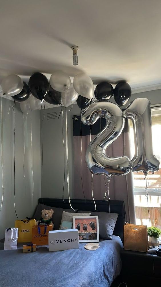 IWERP 40 Inch Silver Number 1 Balloon - Foil Mylar First Birthday Decoration for Kids, Giant 1 Balloon