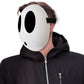 Varuotu Shy Guy Mask White Anime Mask Halloween Mask Funny Face Mask Halloween Costume Cosplay Props Accessories (Boy)