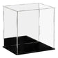 Lilezbox Acrylic Display Case,Versatile Collectibles Display Showcase For Action Figures Toys,1 Pack (Black, 7.8X5.9X7.8 Inch)