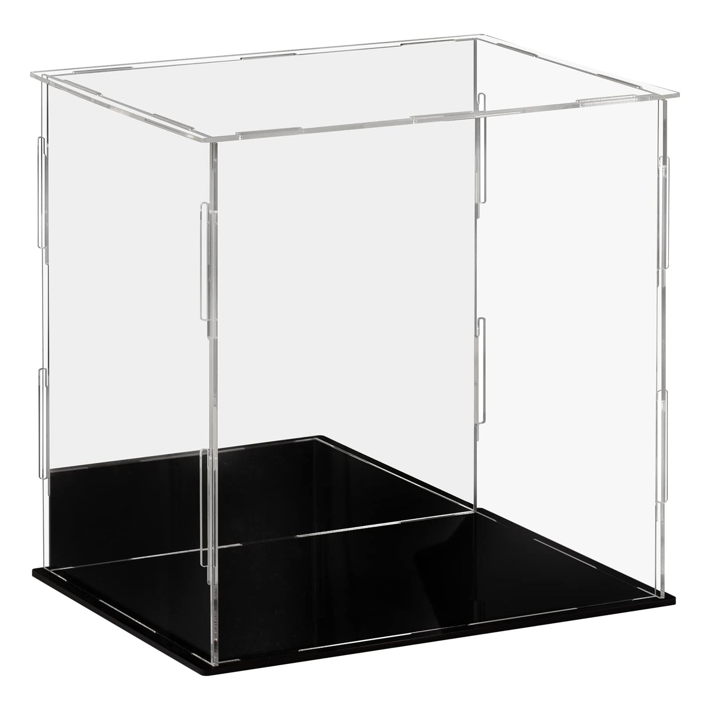 Lilezbox Acrylic Display Case,Versatile Collectibles Display Showcase For Action Figures Toys,1 Pack (Black, 7.8X5.9X7.8 Inch)